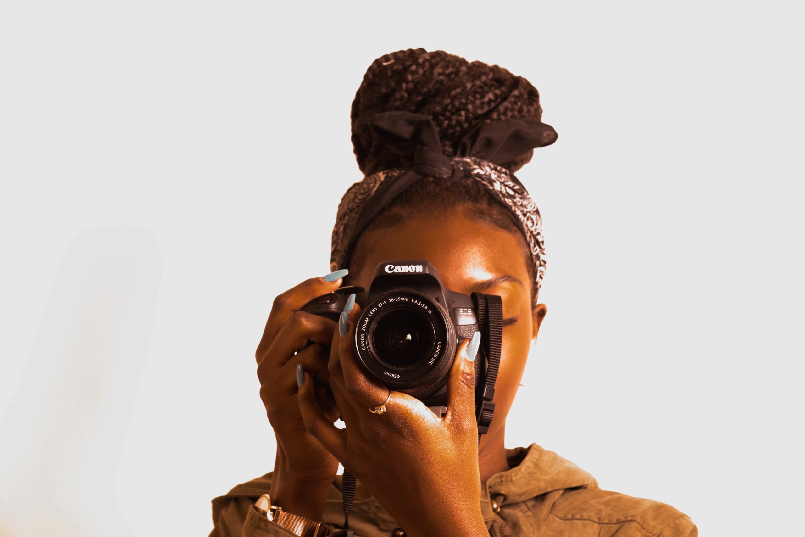 A black lady with a camera