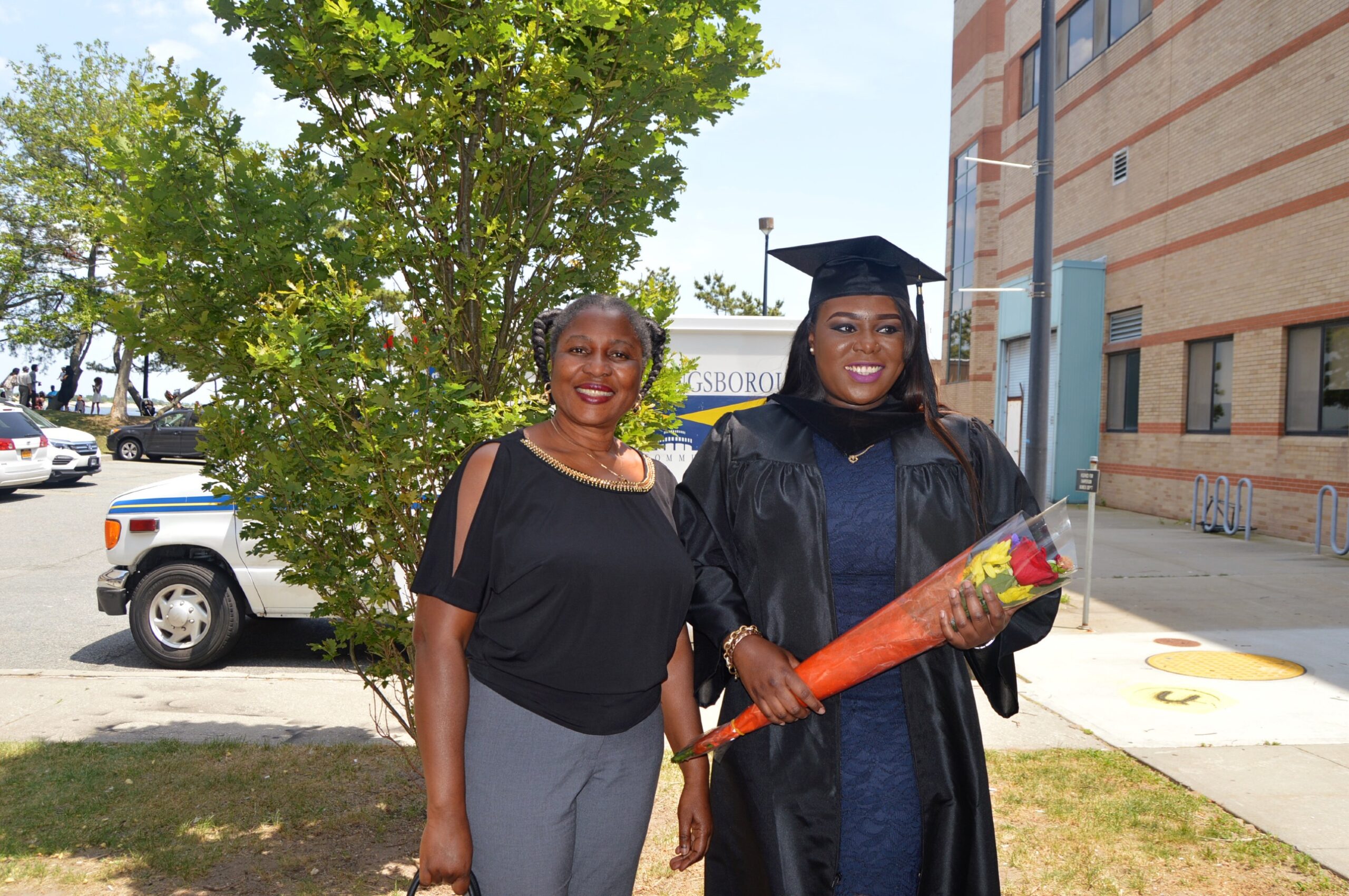 Nigerian mother with her daughter at graduation